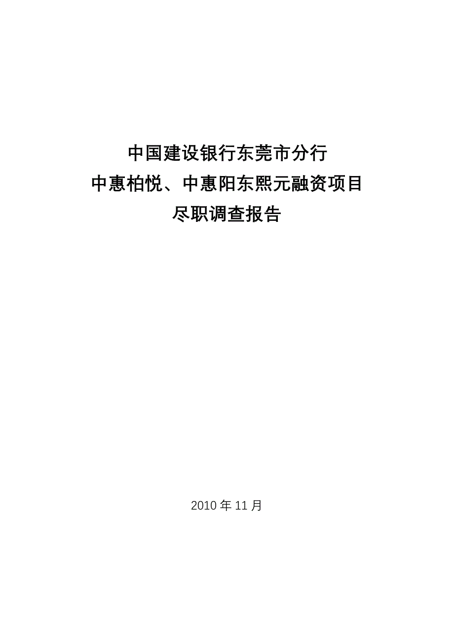 尽职调查报告_第1页