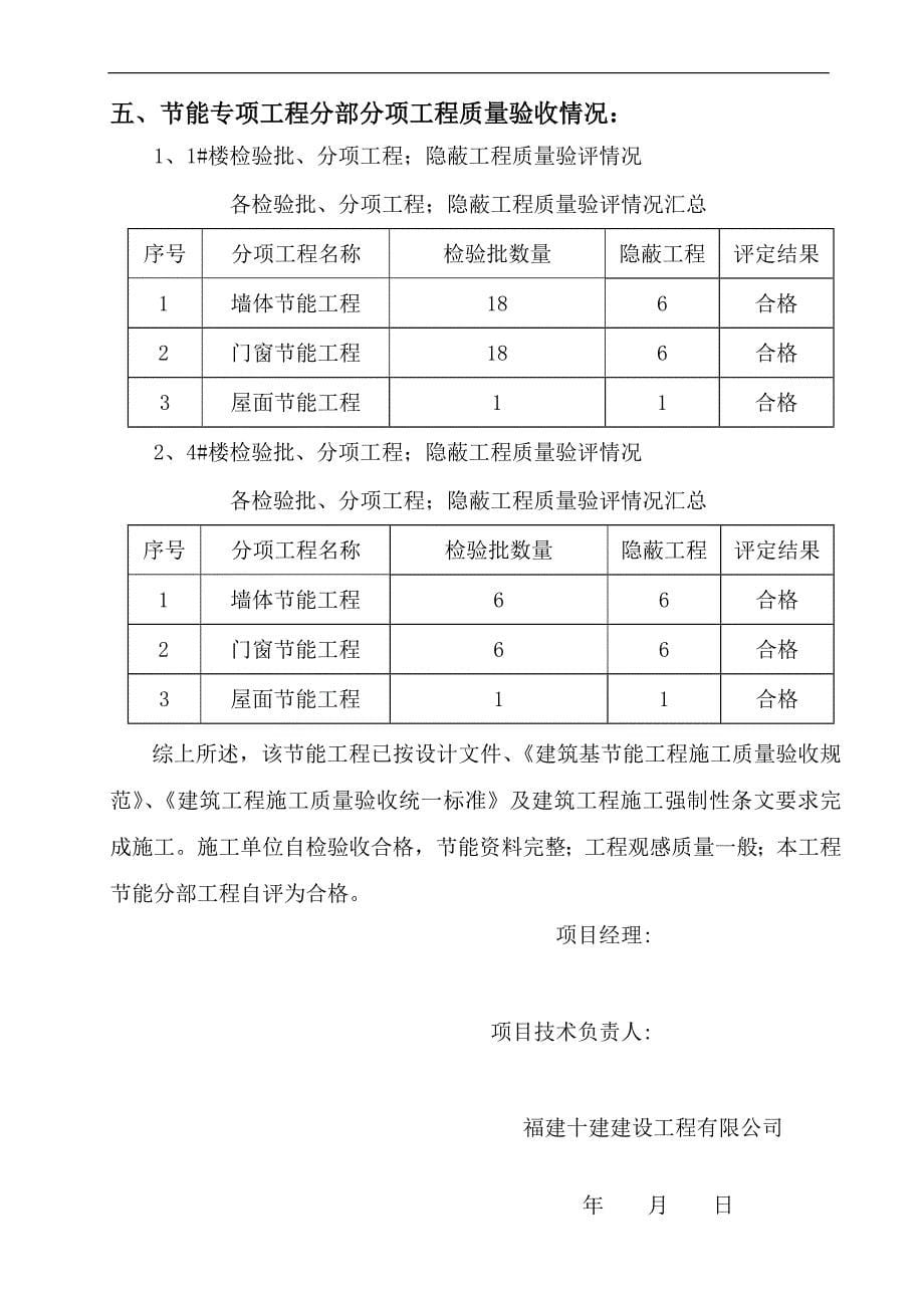 祥和山庄1#~3#楼节能工程子分部竣工报告施工单位自评报告_第5页