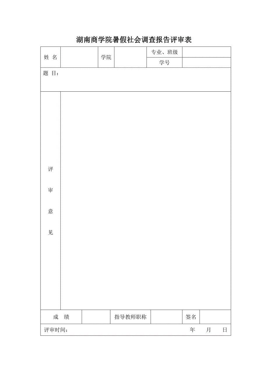 湖南商学院暑假社会调查报告写作规范_第5页