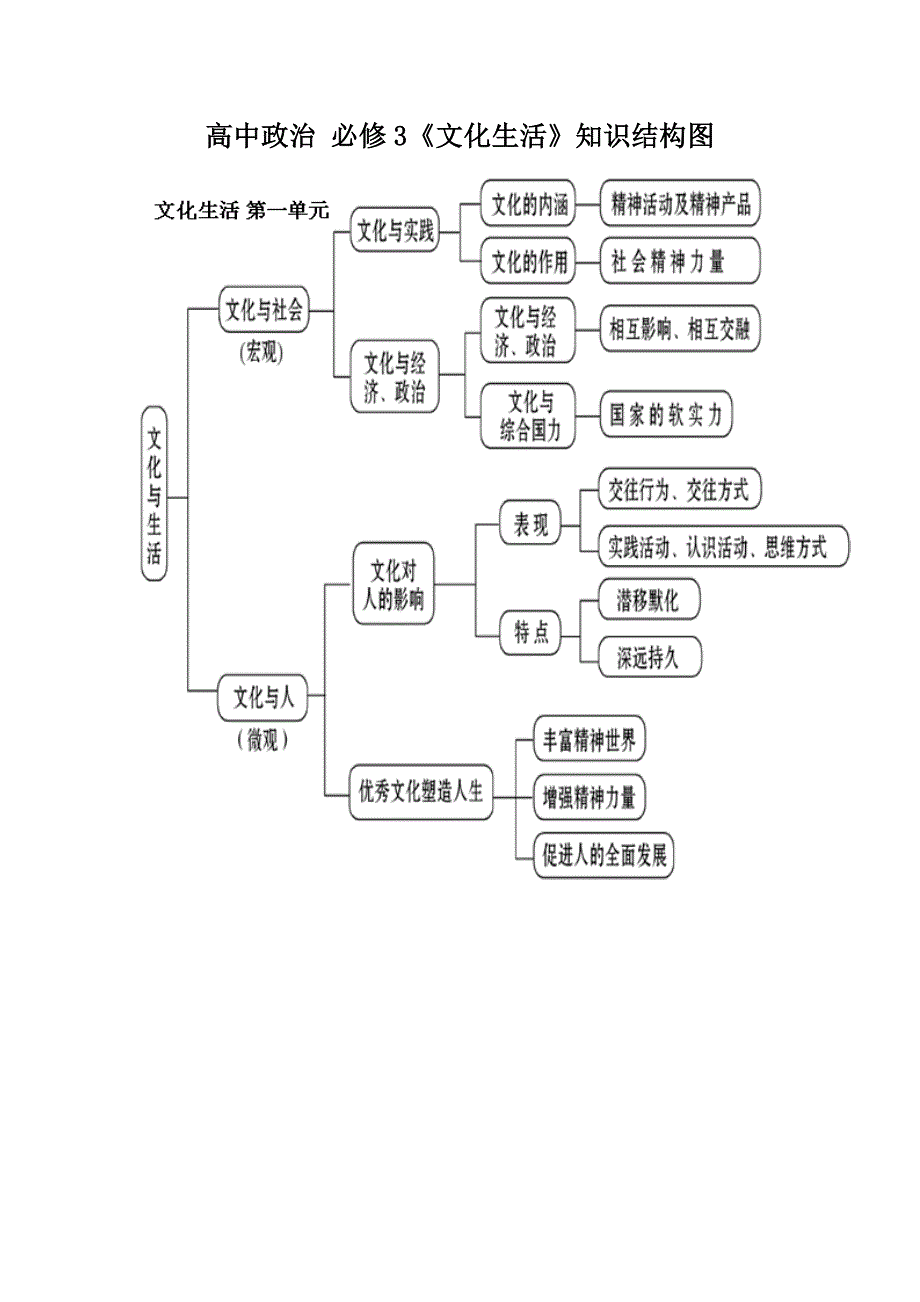 高中政治 文化知识结构图_第1页