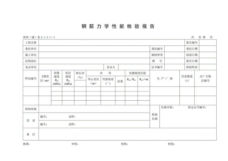 钢筋力学性能检验报告_第2页