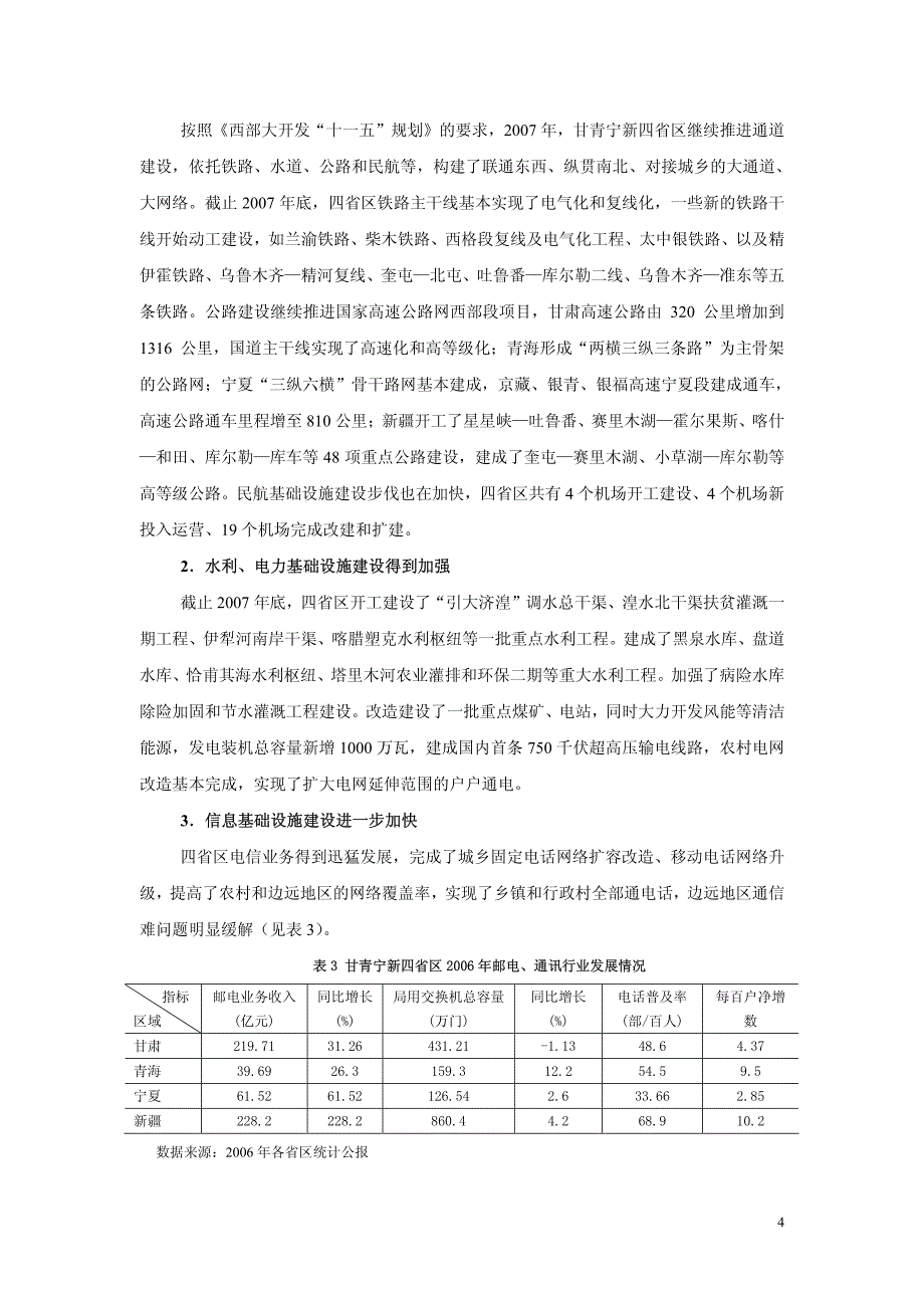 甘青宁新四省区综合开发与协调发展报告_第4页