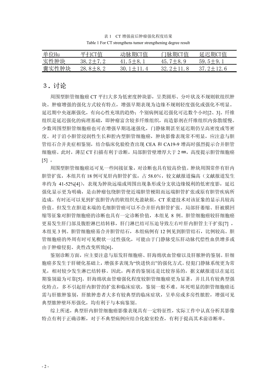 周围型胆管细胞癌CT影像分析_第2页