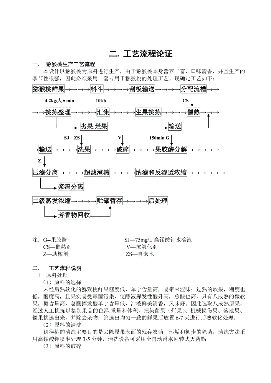 猕猴桃果汁厂课程设计_第2页