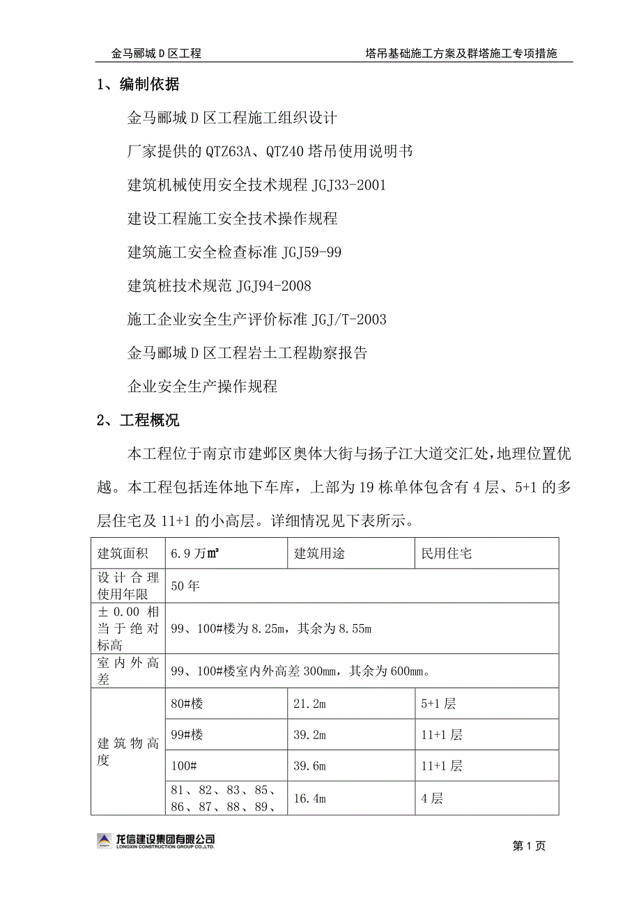 塔吊基础施工方案及群塔施工专项措施文本_第1页