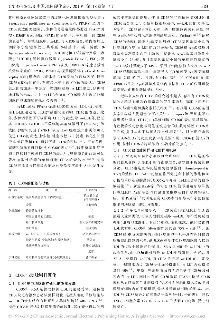 CD36与动脉粥样硬化_第2页