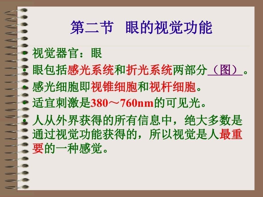 本科护理专业生理学课件 9感觉器官_第5页