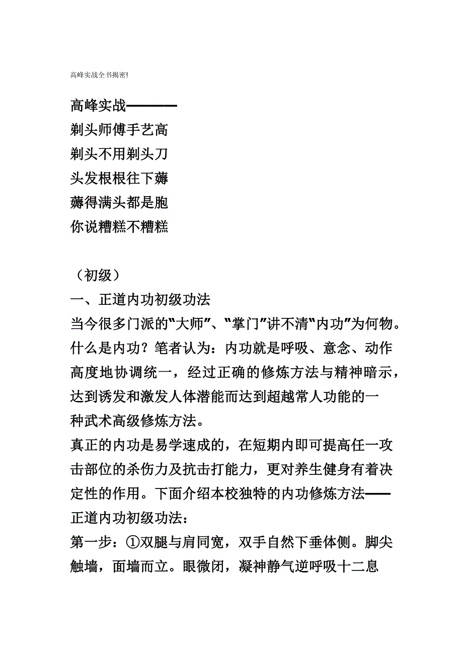 高峰武功全书_第1页