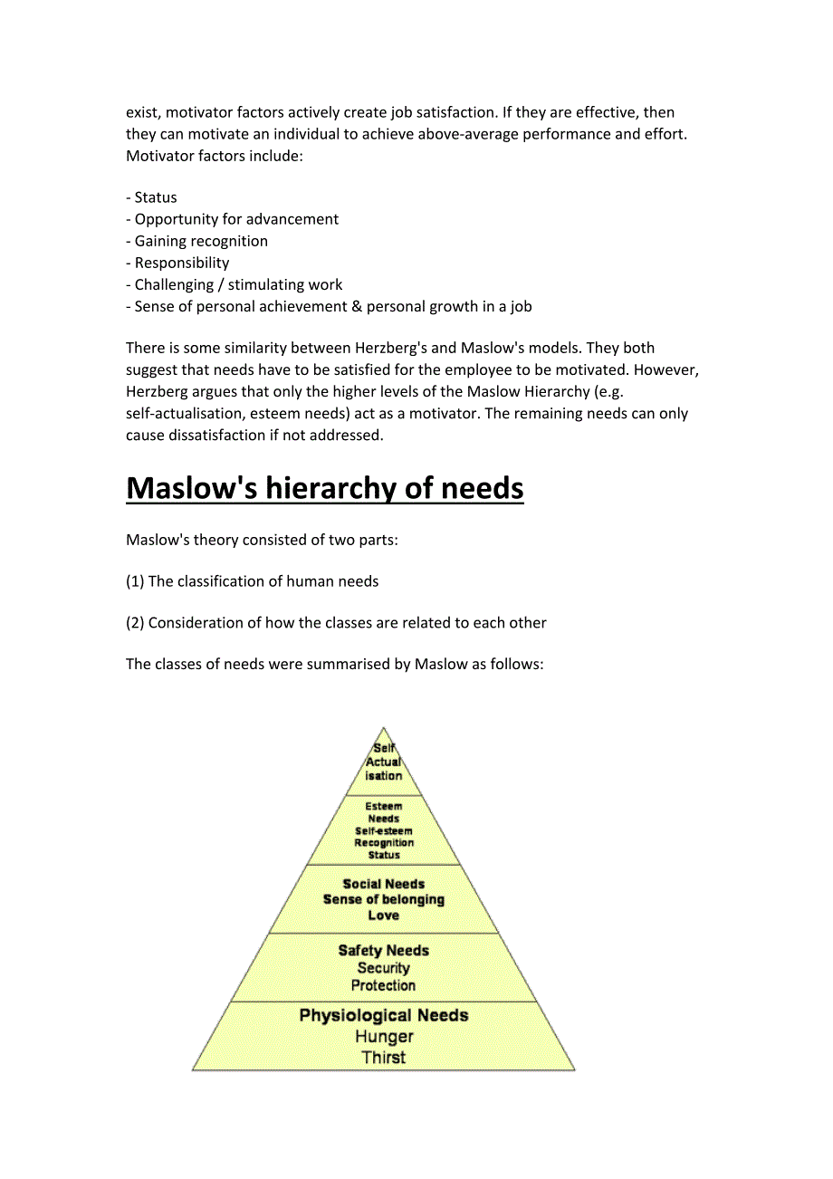 Theory 2- Motivation Herzberg&Maslow 马斯洛员工激励理论_第2页