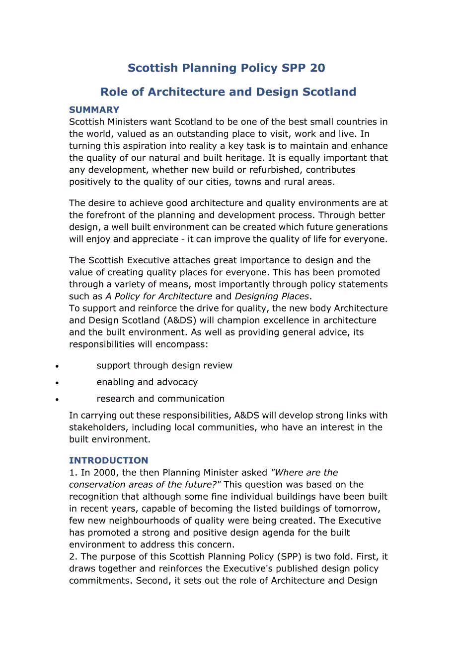 Scottish Planning Policy SPP 20_第1页