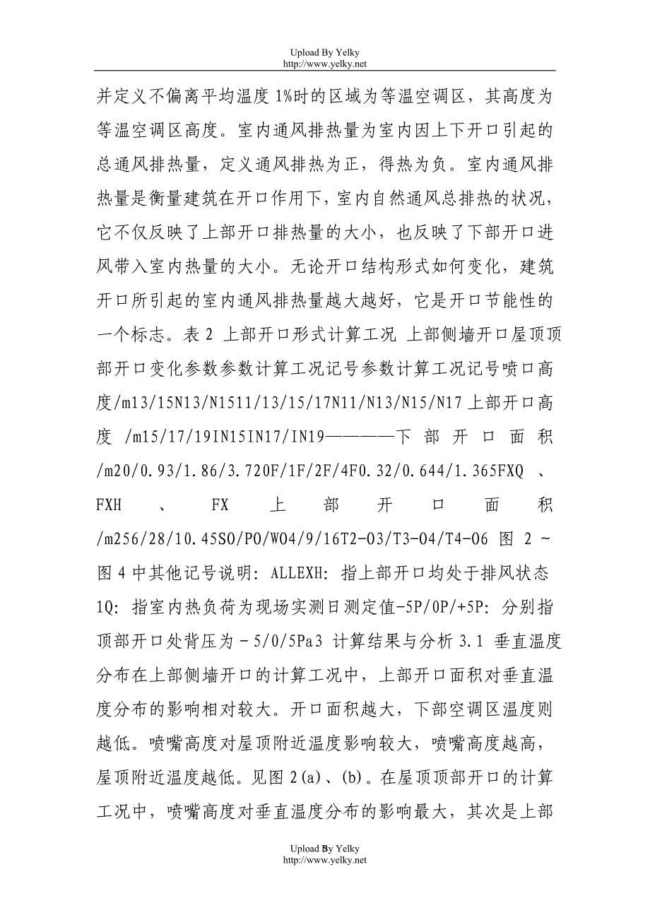 具有上部侧墙开口和顶部开口的大空间建筑室内热环境特性的比较_第5页