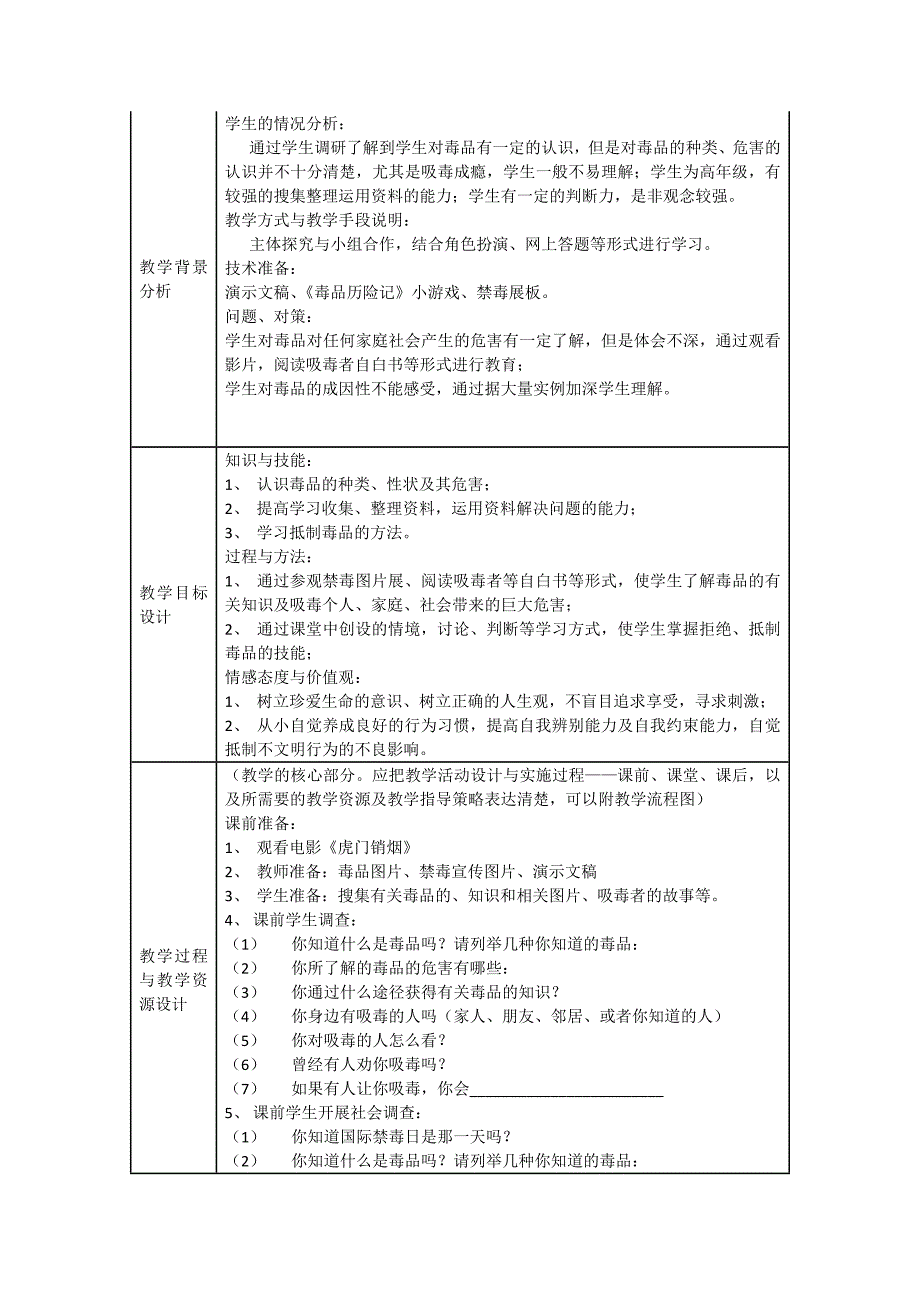 大福镇镇中学禁毒教育教学设计_第2页