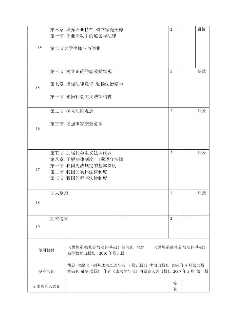 思想道德修养与法律基础教学进度表_第5页