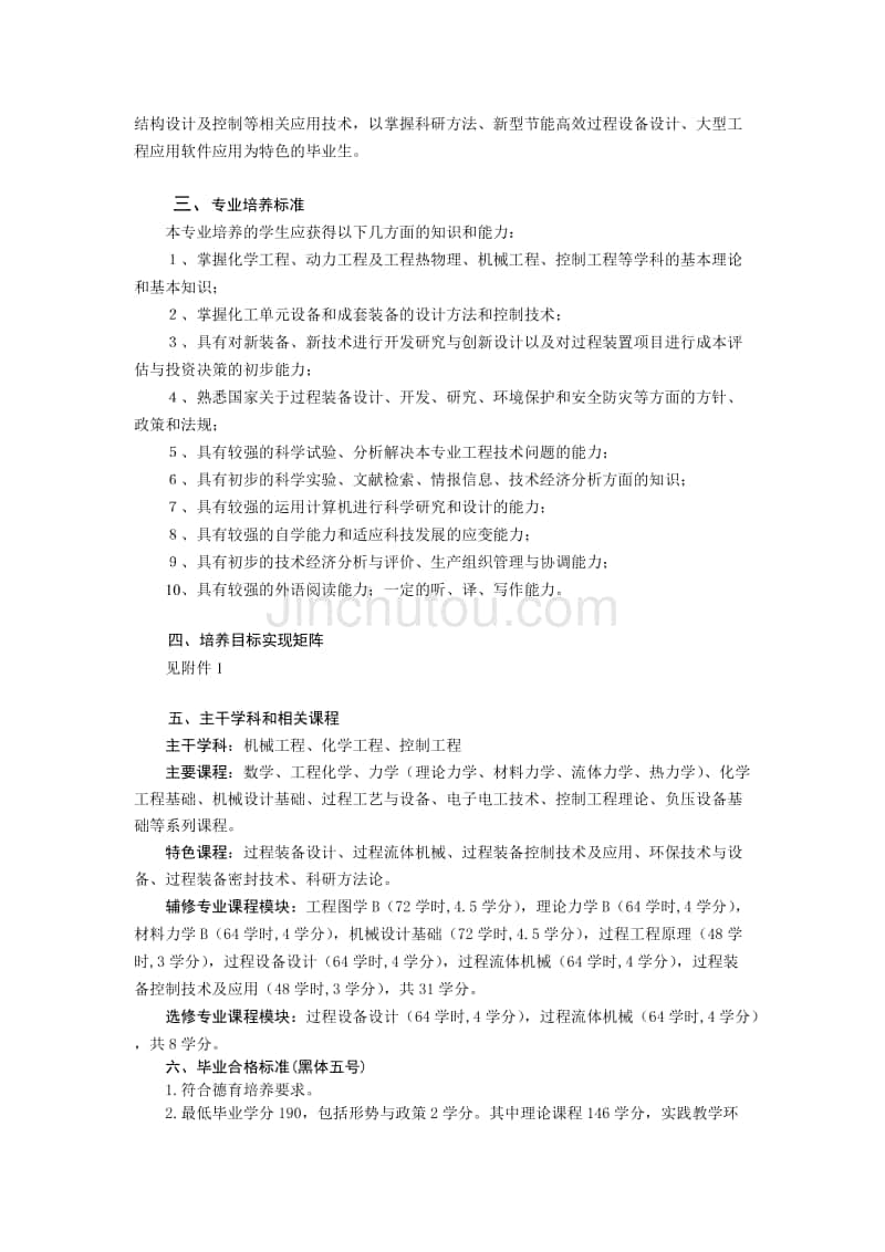 合肥工业大学 过程装备与控制工程 专业指导性教学计划_第2页