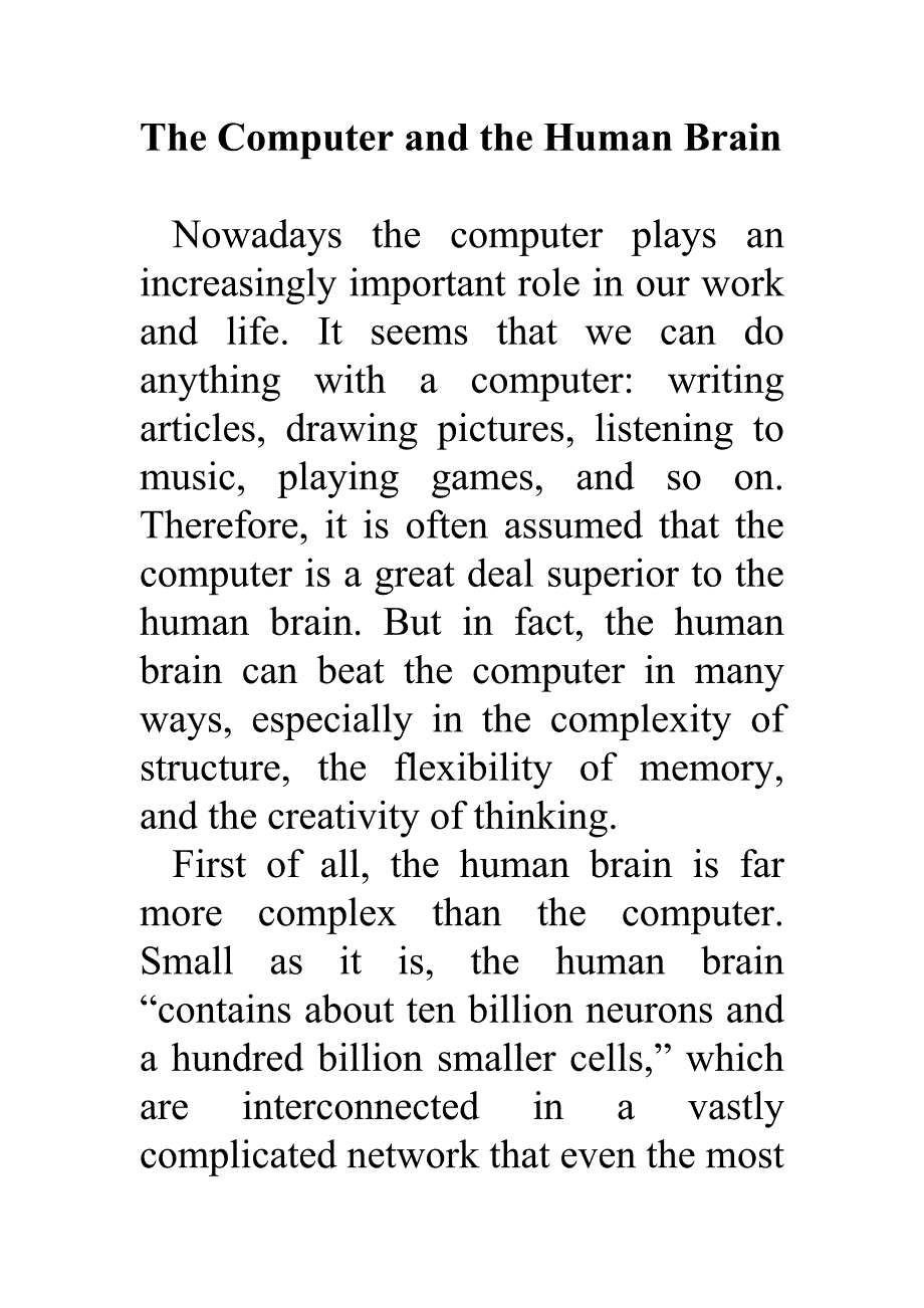 The Computer and the Human Brain_第1页