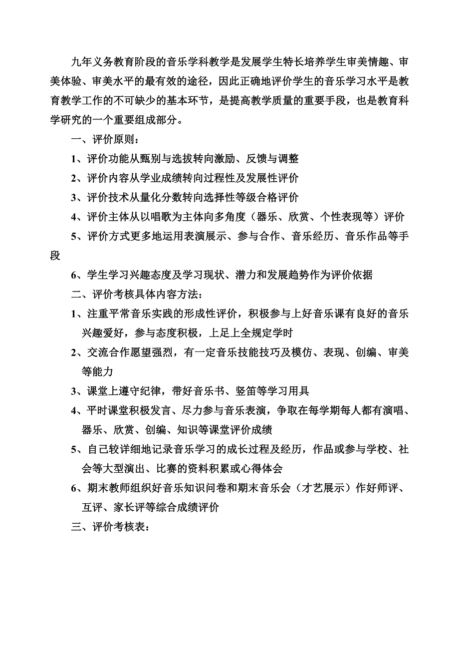 初中音乐学科教学及学生测评工作情况报告_第2页