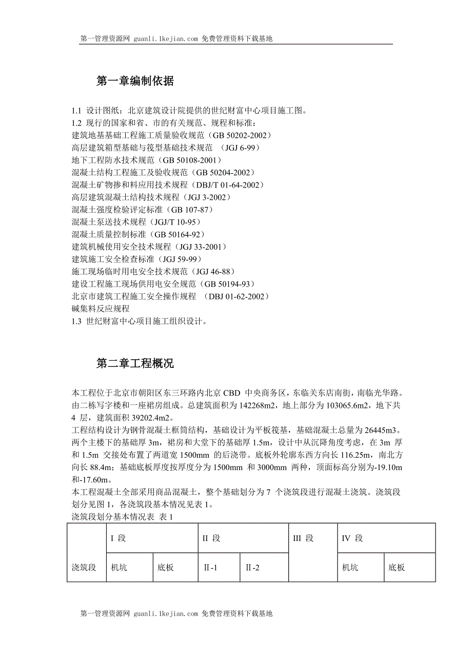 世纪财富中心基础底板混凝土工程施工方案__第2页