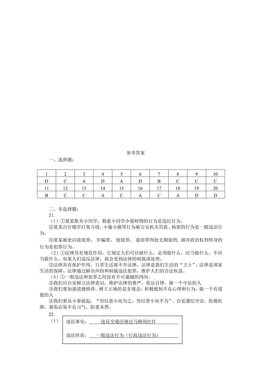 七年级思品（下）第四单元做学法尊法守法用法的人_第5页