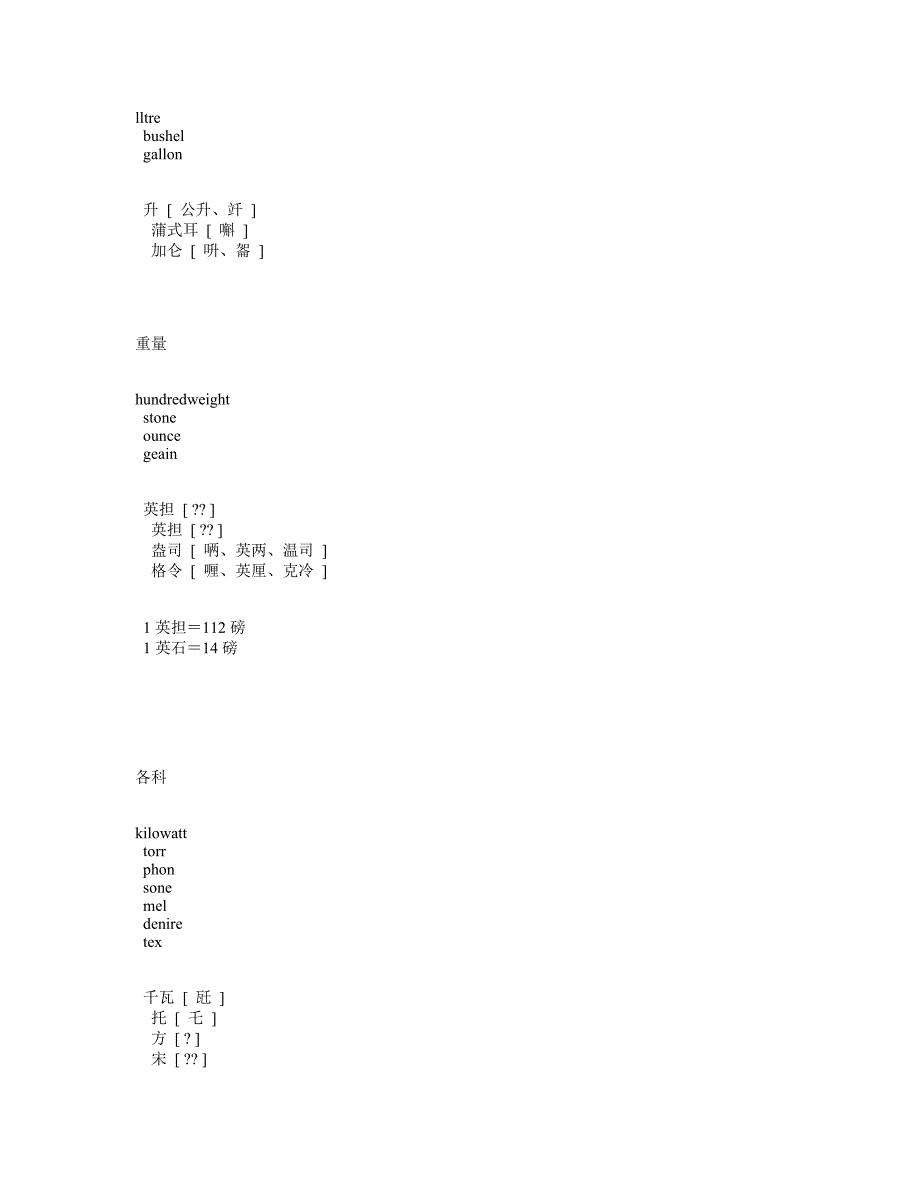 部分计量单位名称统一用字_第3页