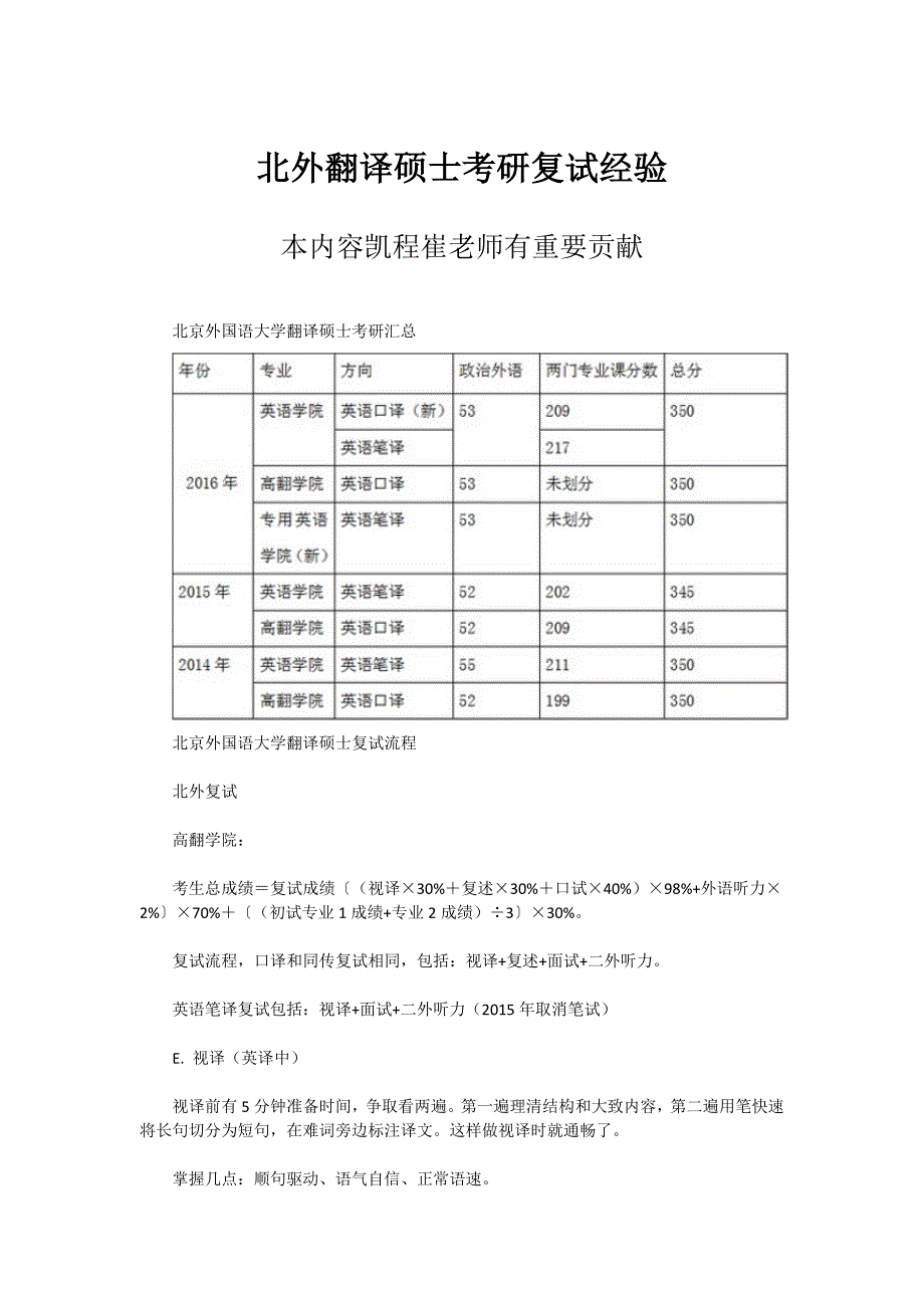 北外翻译硕士考研复试经验_第1页