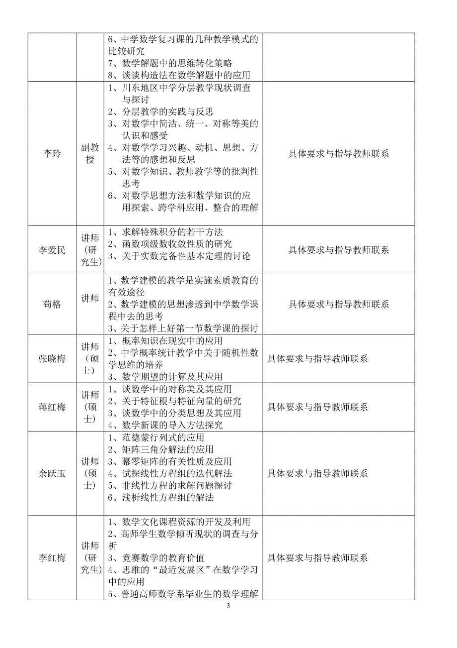 毕业论文题目及指导老师_第3页