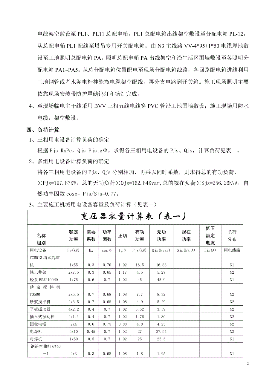 临时用电施工组织设计_第2页