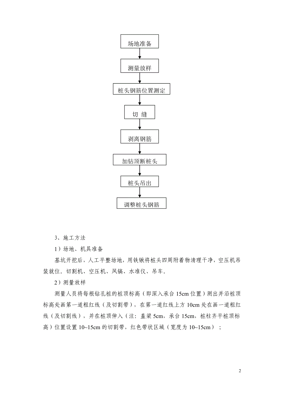 【2017年整理】桩基破桩头和接桩及防腐施工技术交底_第2页