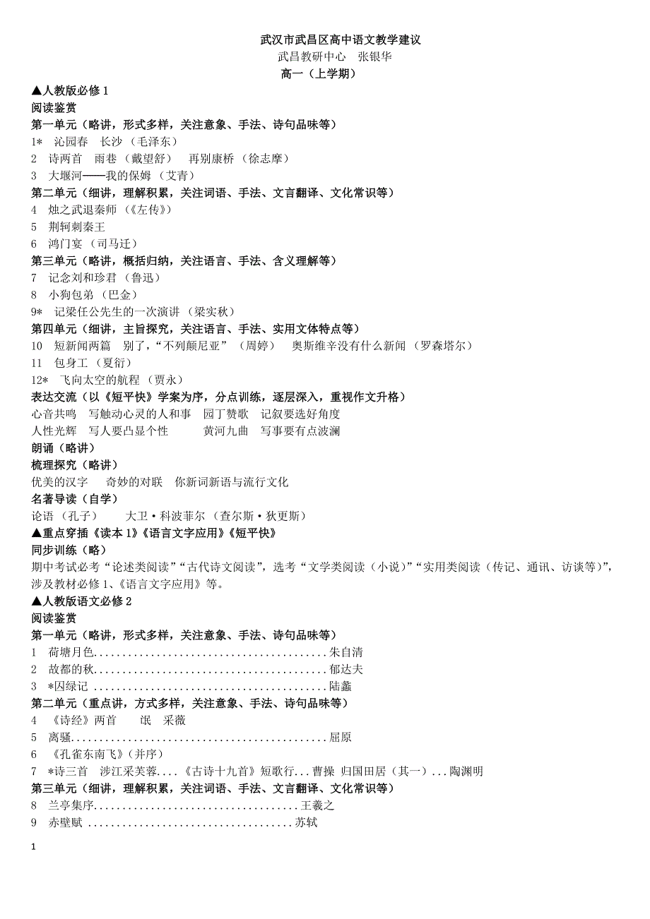 武昌区高中语文教学建议_第1页