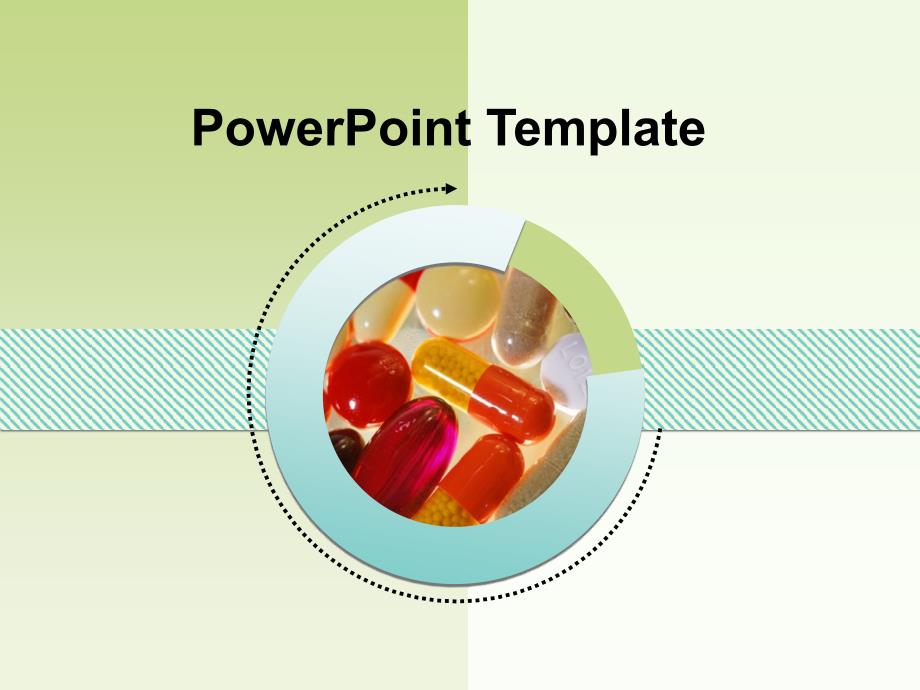 胶囊背景ppt模板_第1页