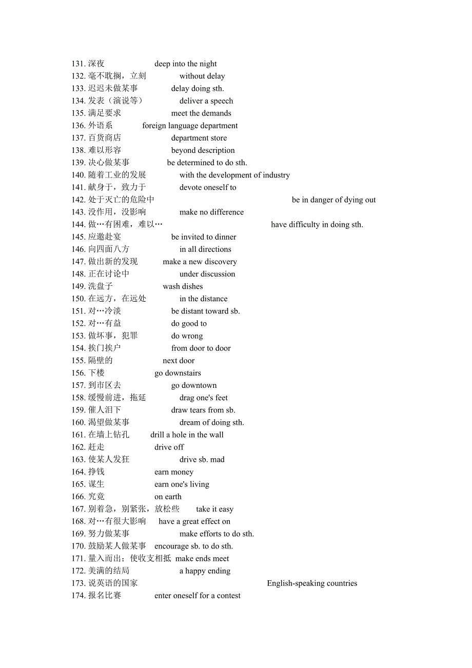 高考英语书面必备词组_第4页