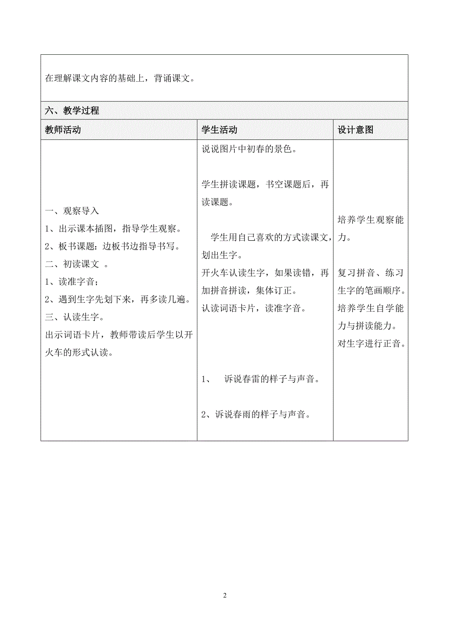 人教版语文一年级下册第一组第一课《柳树醒了》教学设计_第2页