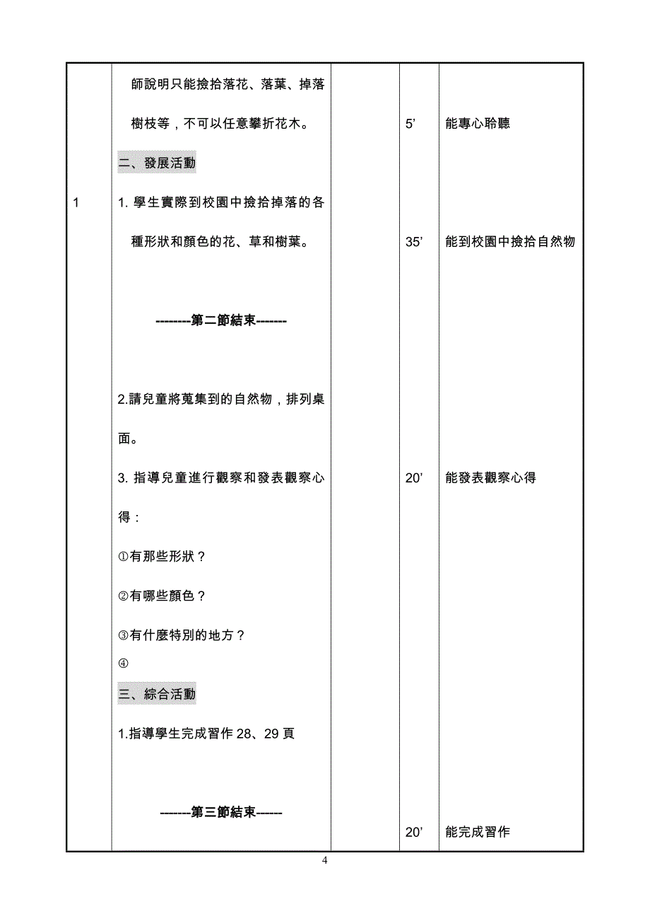 嘉义县国民小学生活课程领域教学活动设计_第4页