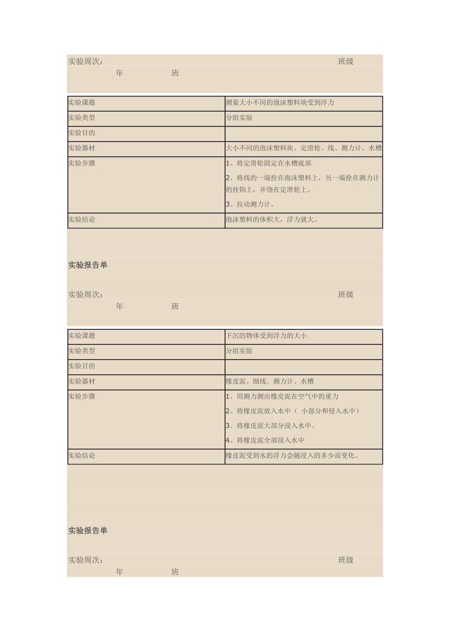 五年级下册实验报告单_第3页