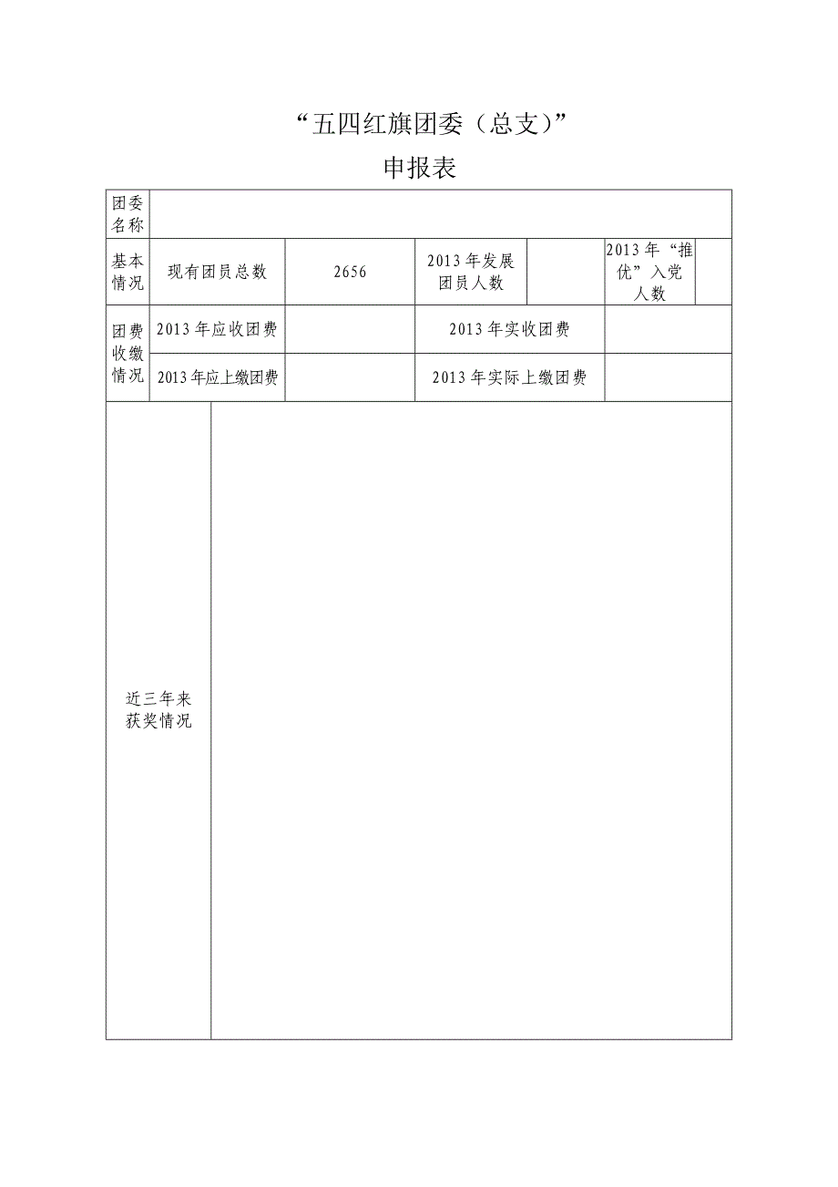 “五四红旗团委(总支)”申报表_第1页