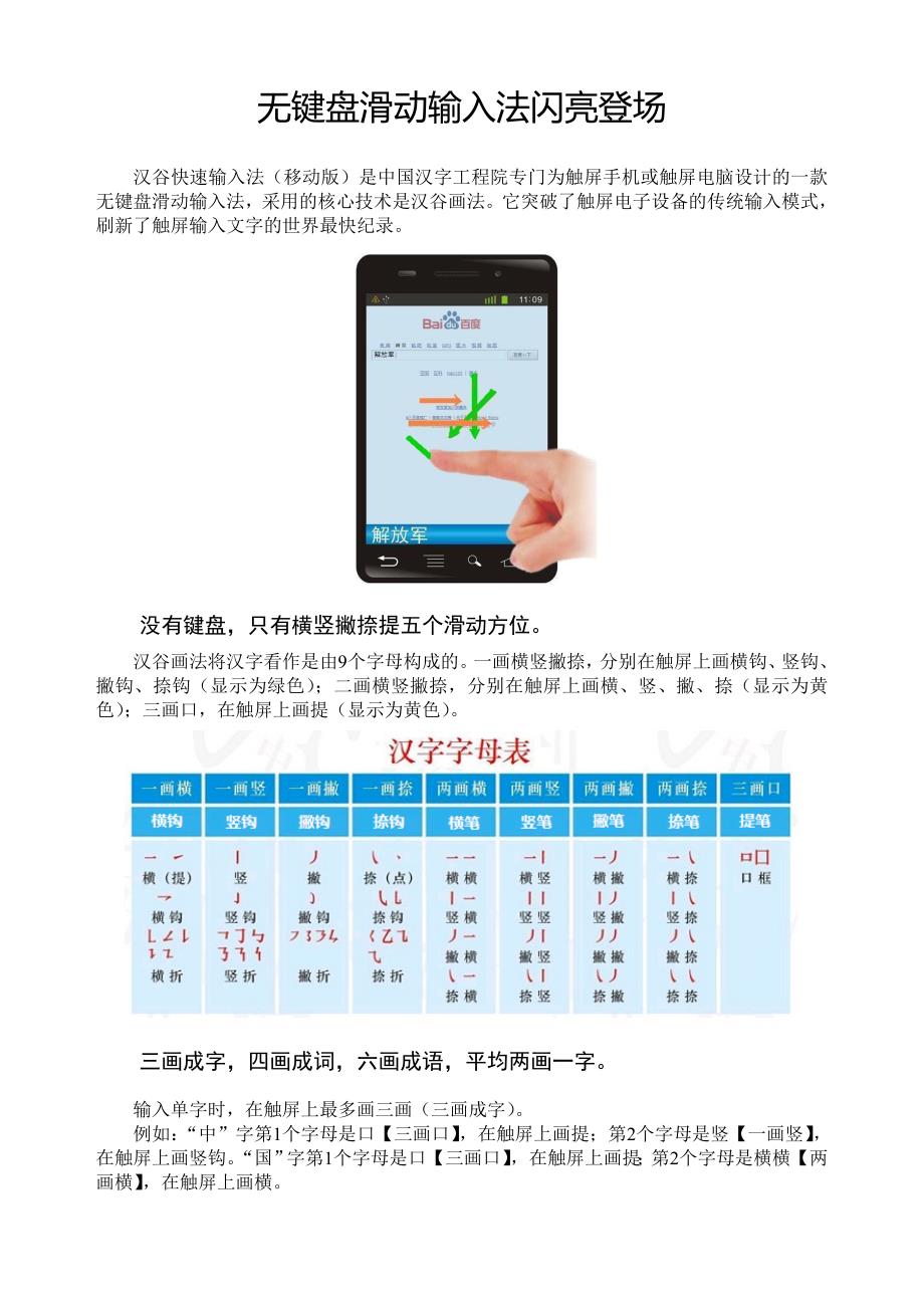 无键盘滑动输入法闪亮登场_第1页
