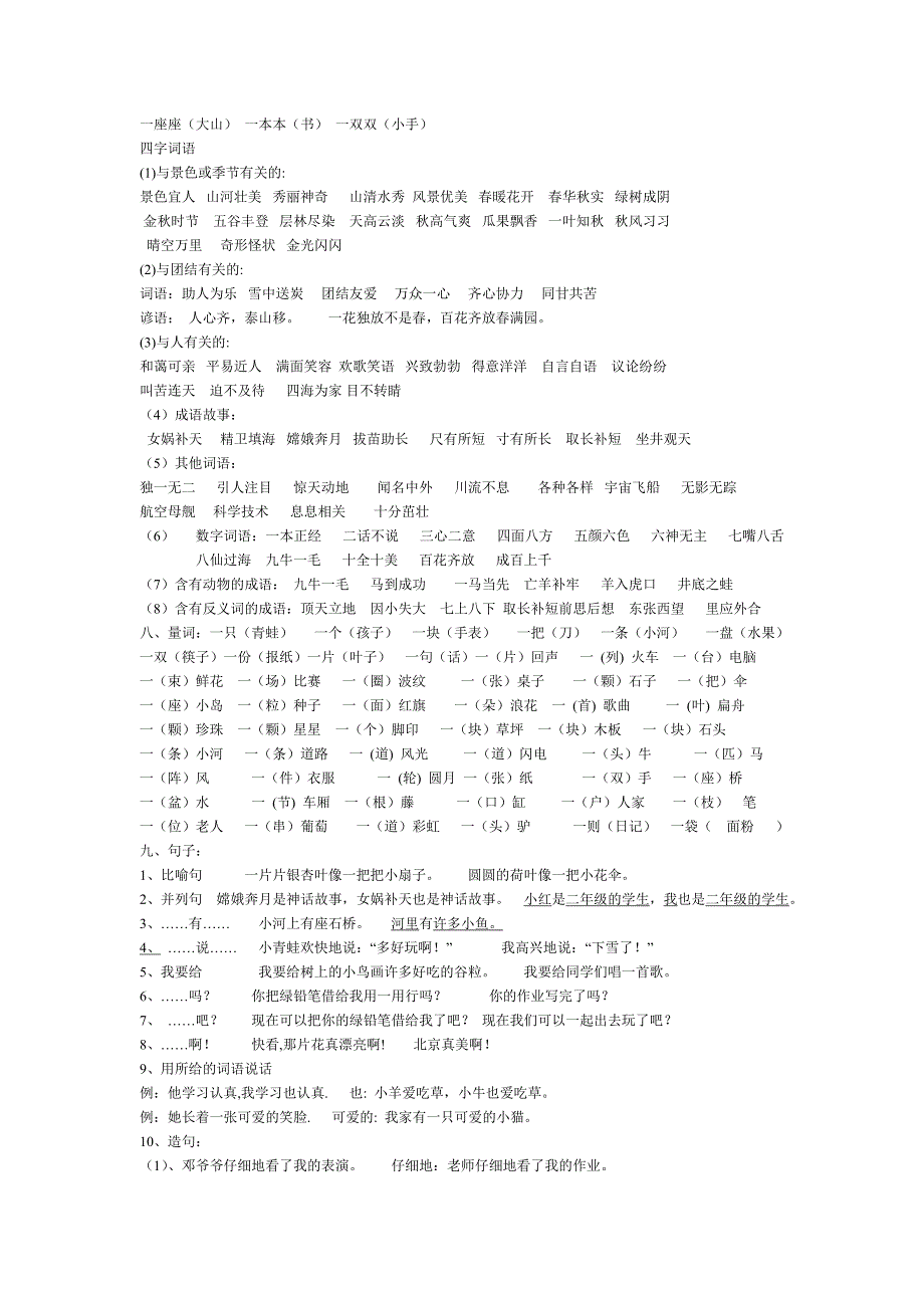 二年级上册语文复习知识点(很全面_推荐)_第3页