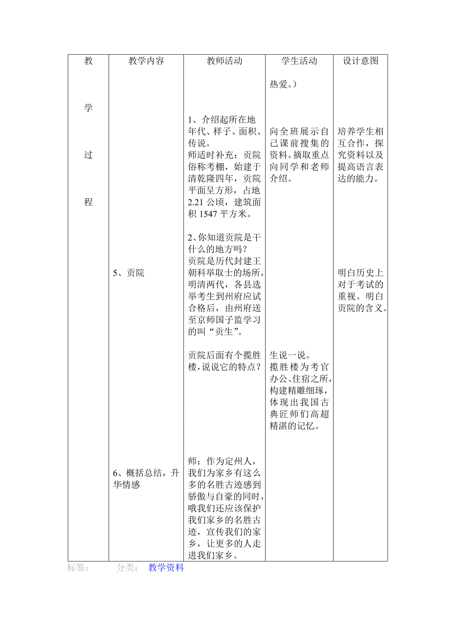 定州市东湖小学刘玉敏校本课程教学设计_第4页