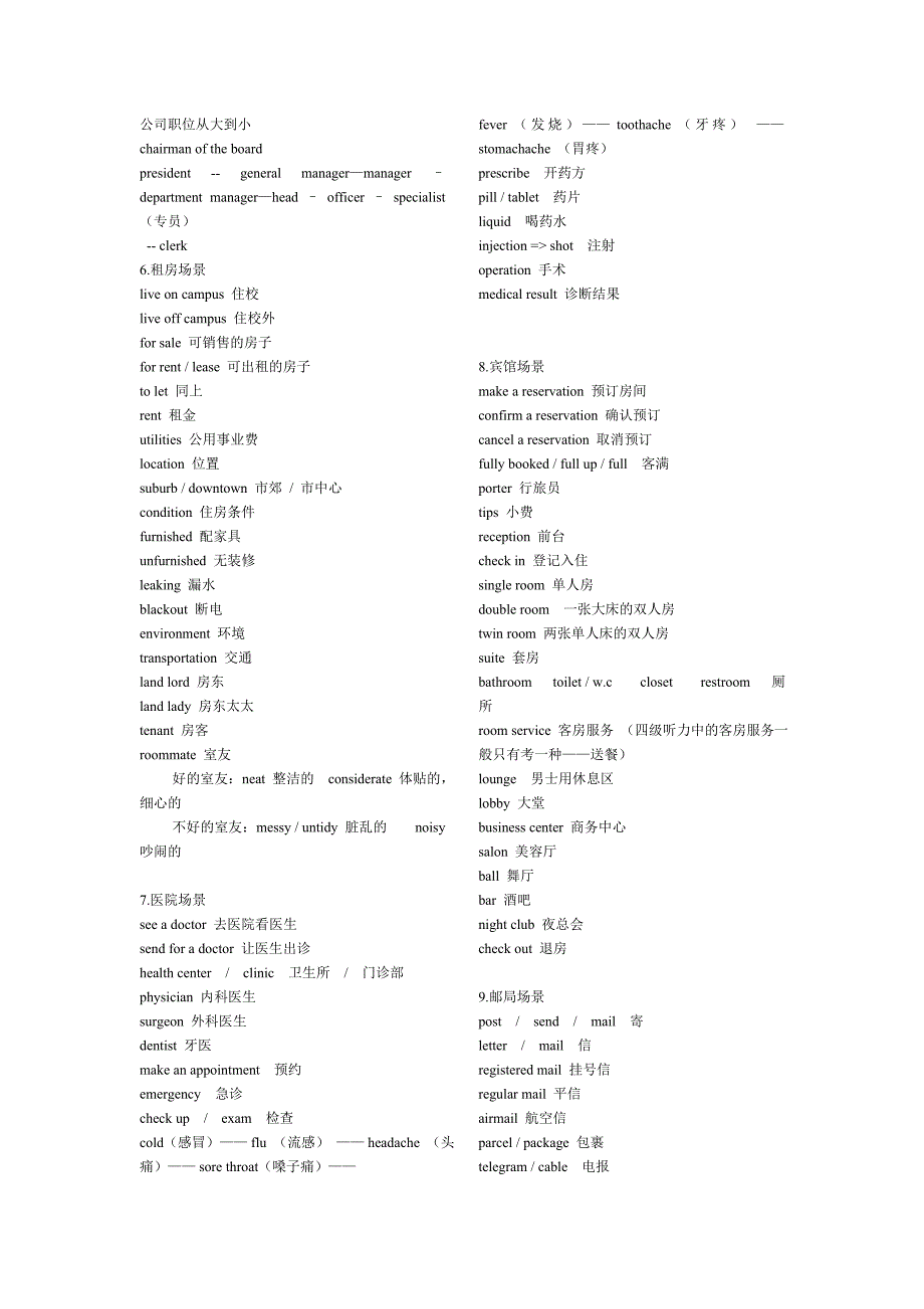 大学英语四级听力常考词汇_第3页