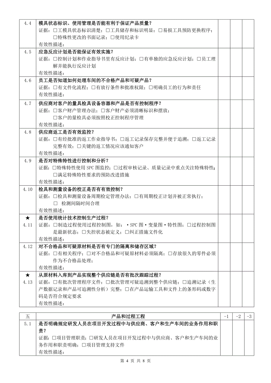 质量管理体系审核评价表_第4页