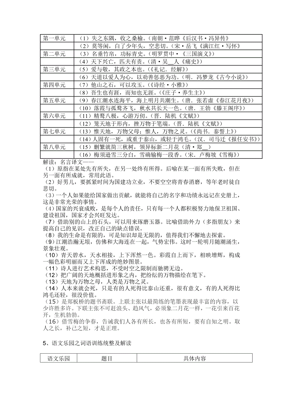 通读《语文课程标准》及鄂教版六年级上学期语文教材之浅见_第4页