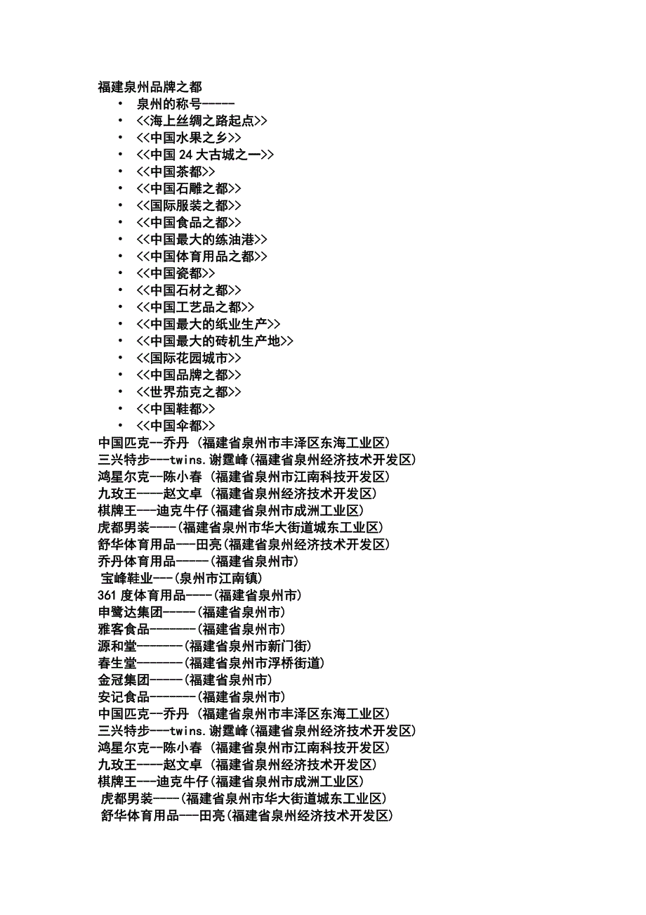 福建泉州品牌之都_第1页