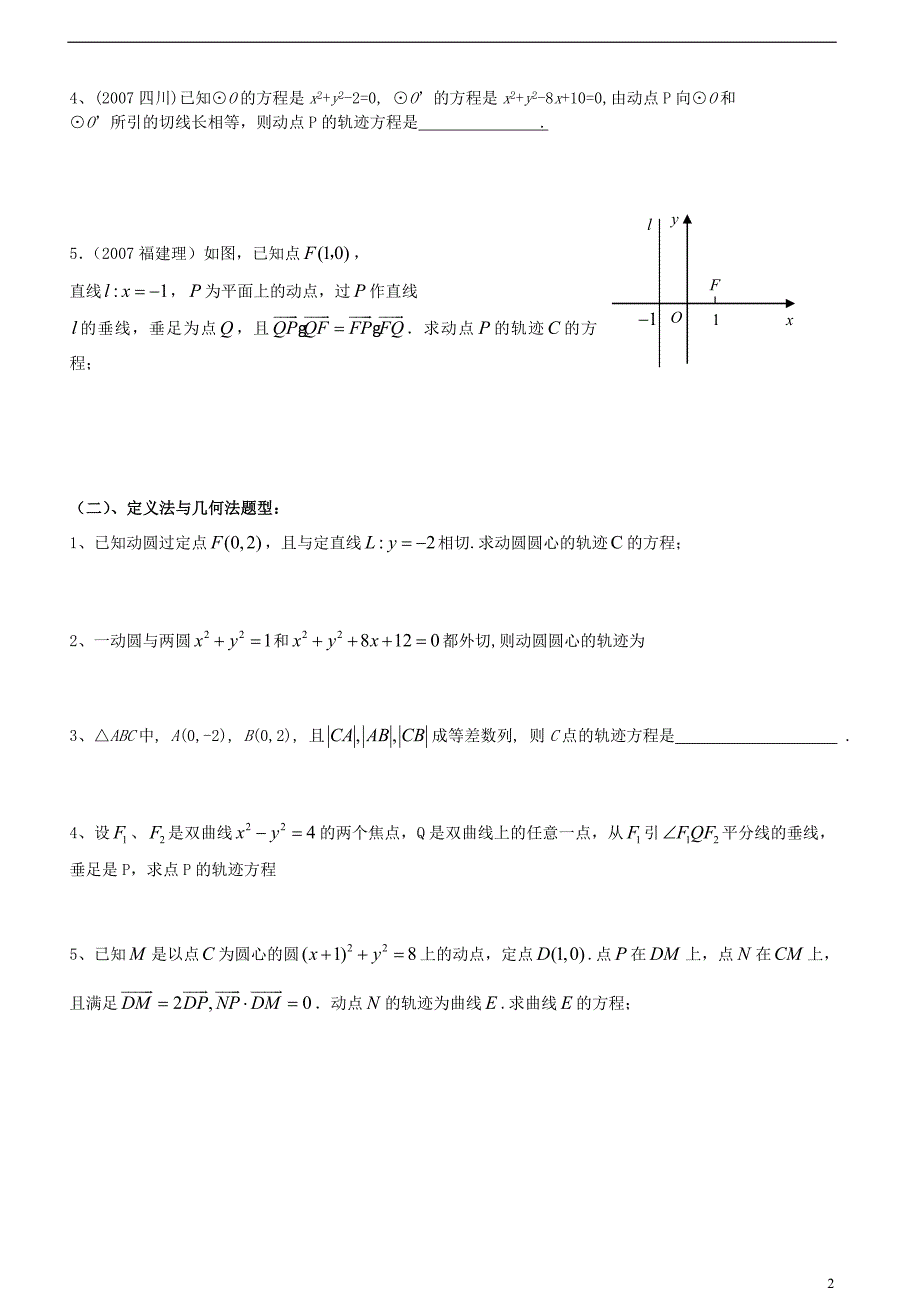 轨迹问题方法与例题大全_第2页