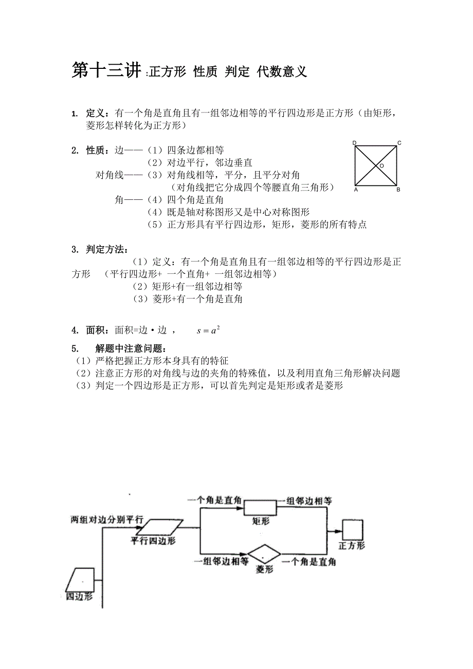 第十二讲正方形性质判定代数意义_第1页