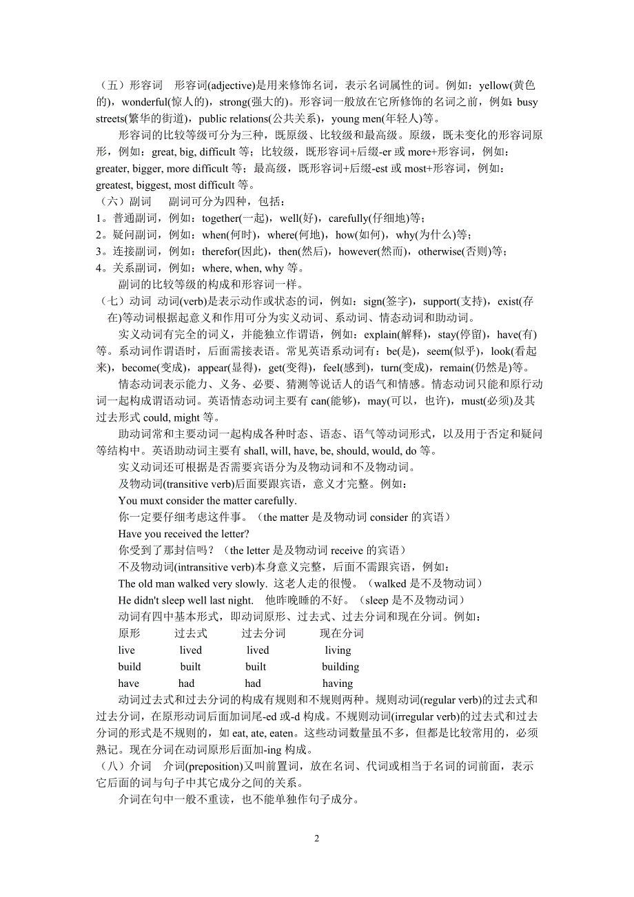 初高中衔接基础知识要点与练习_第2页