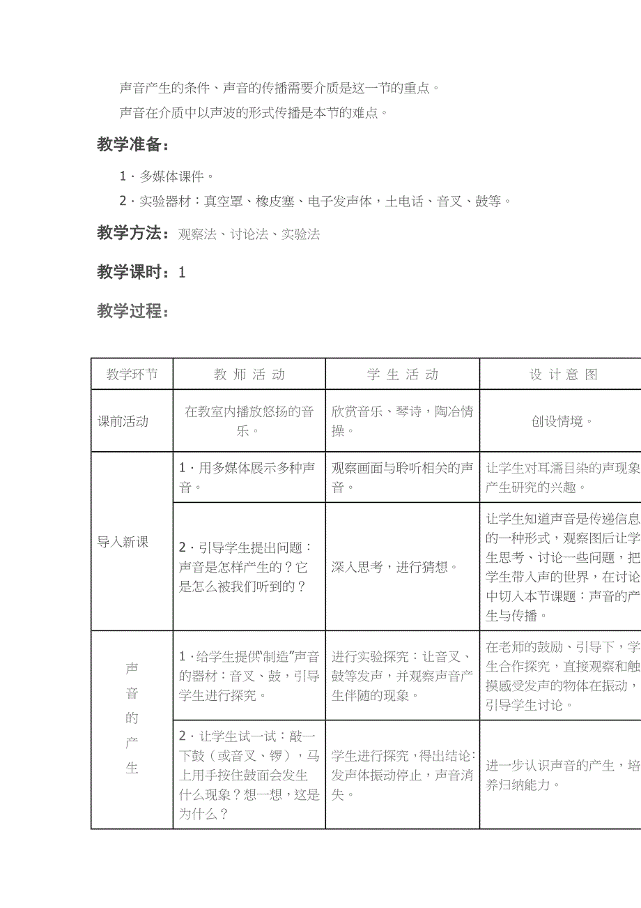 声音的产生教学设计_第2页