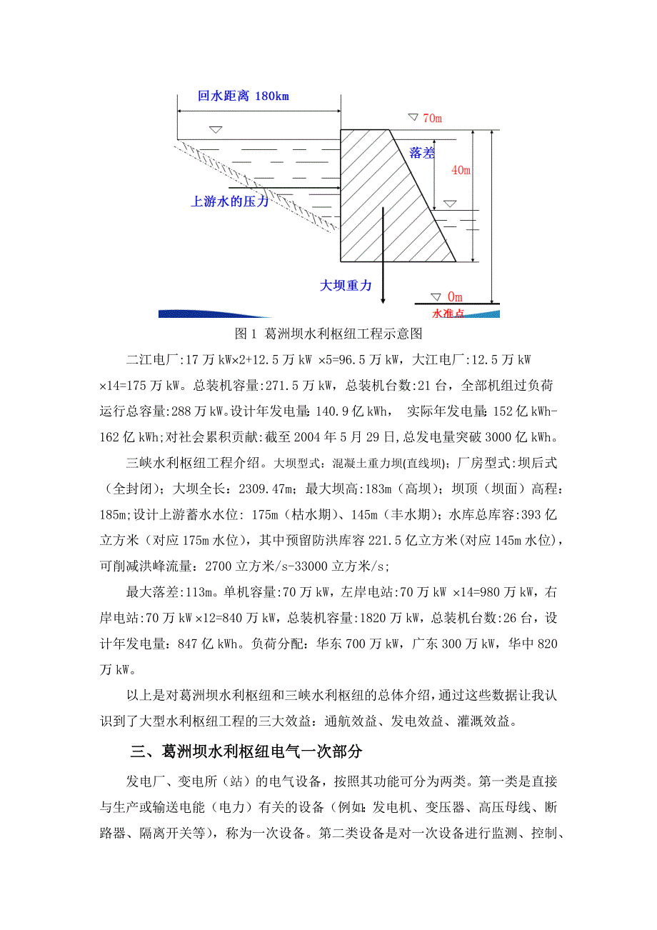 葛洲坝水利枢纽及三峡水利枢纽实习报告_第2页