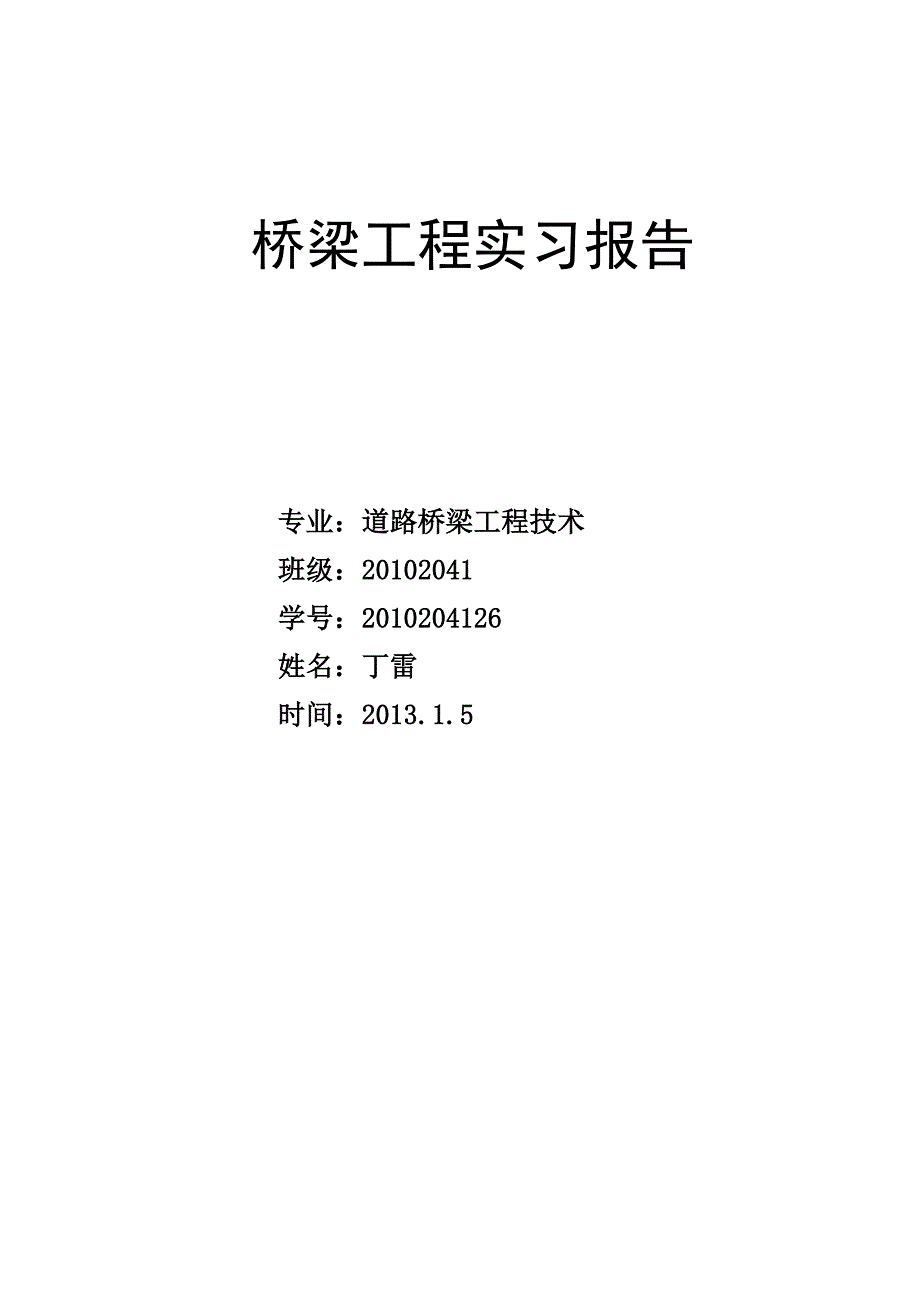 桥梁工程实习_第1页