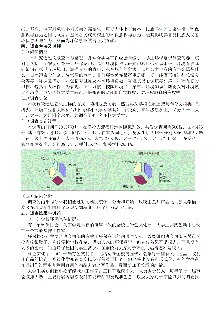 大学生环保意识与行为调查分析_第2页