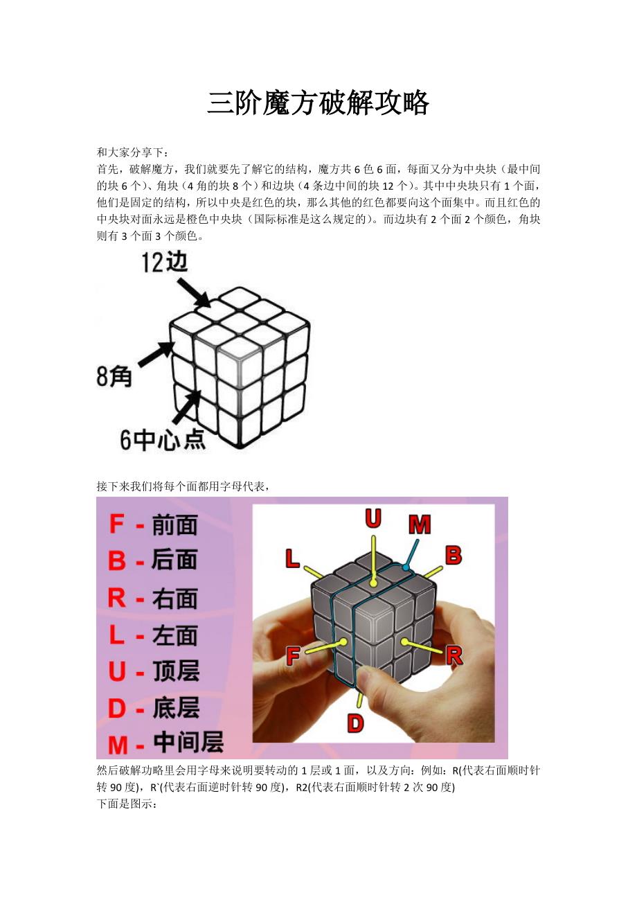 三阶魔方破解攻略_第1页