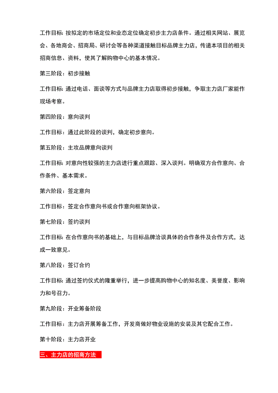 主力店招商条件、步骤和成功关键点_第3页